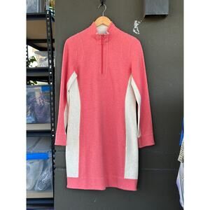 Tommy Bahama Women’s Medium Cotton Pink Reversible Sweater Dress Long Sleeve 1/4